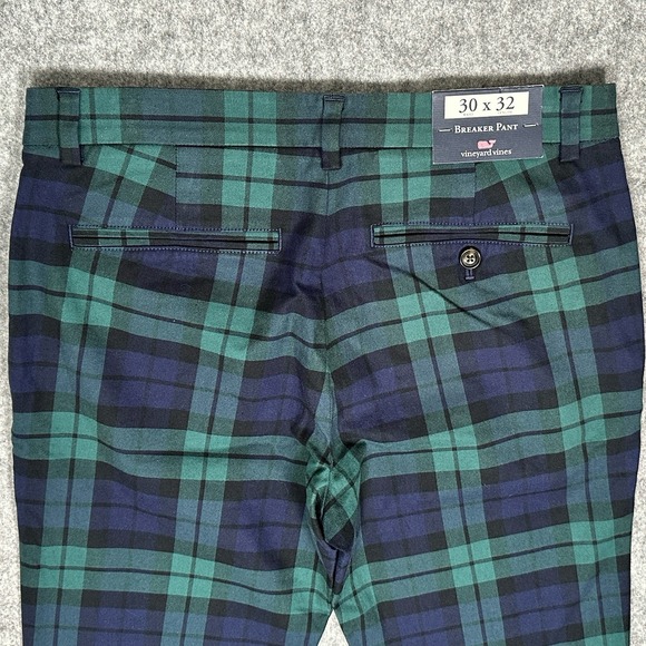 Vineyard Vines Mens Blackwatch Breaker Pant Charleston Green Size 30x32 New - Picture 6 of 9